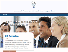 Tablet Screenshot of cidformation.com